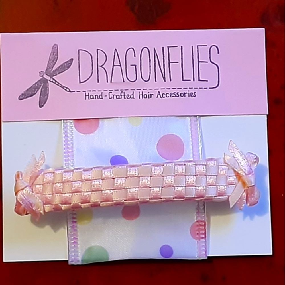 Dragonflies pink barrette